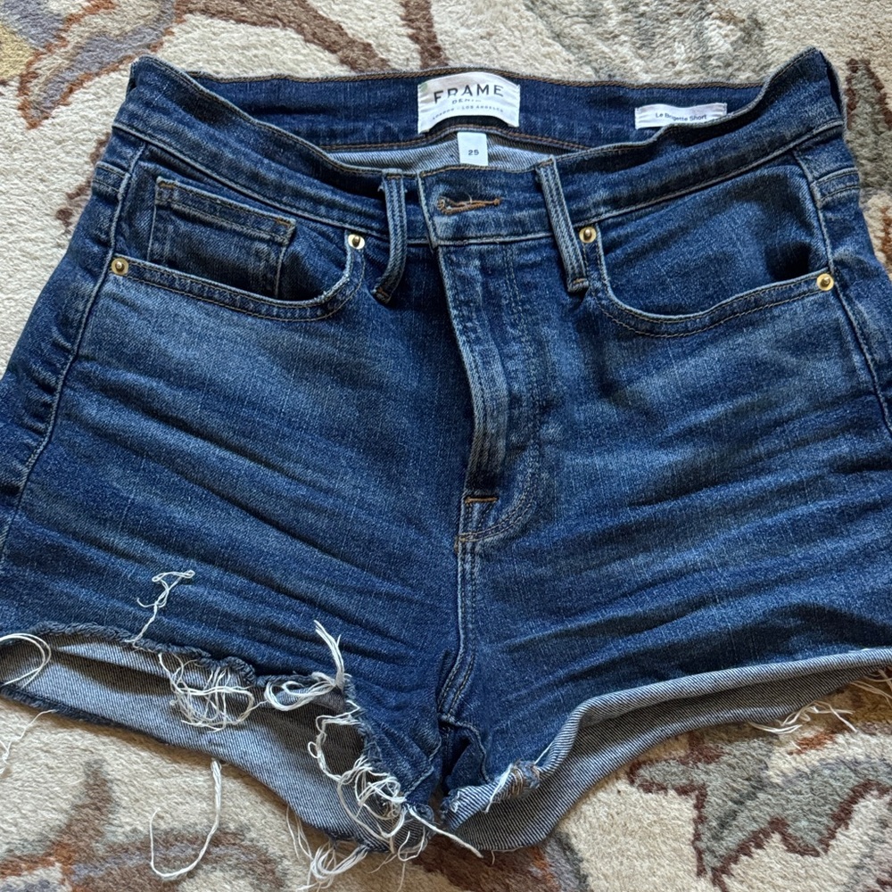 Frame Denim Women's Dark Blue Jean Shorts